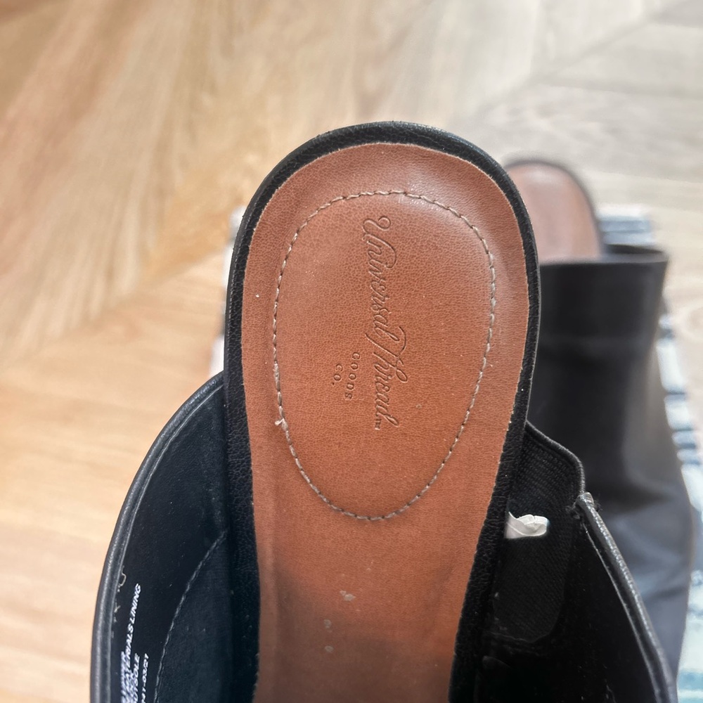 Universal Thread Black Leather Mules - image 2